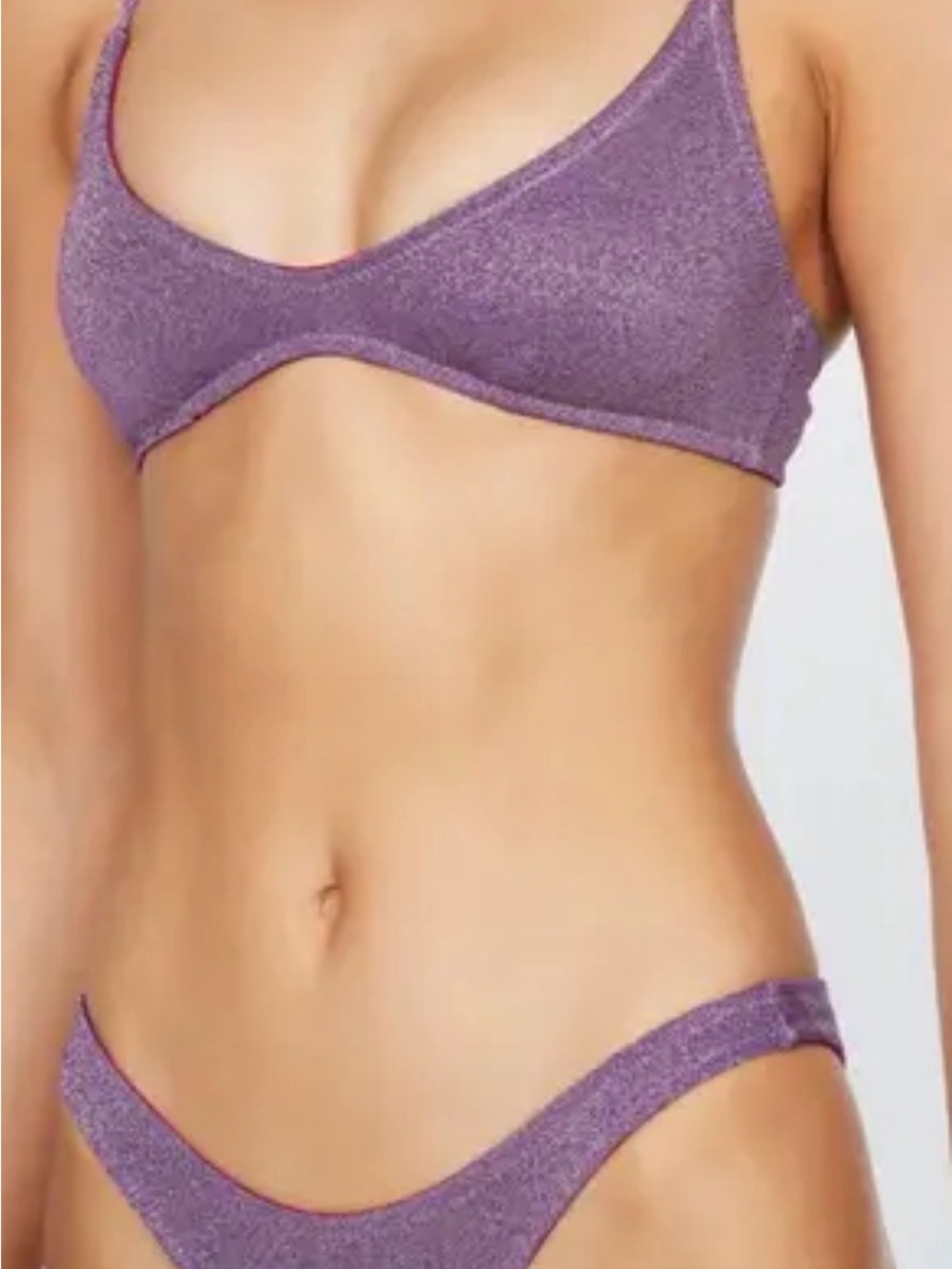 triangl swimwear Shimmery Lavender Bikini Set